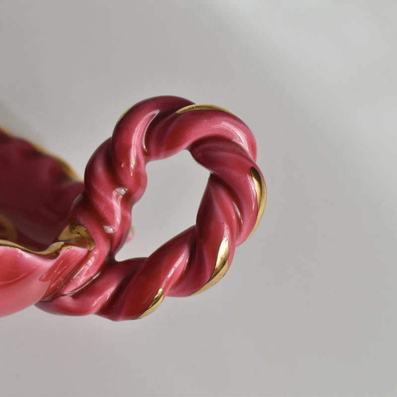 ヴィンテージリーフプレート ア.ドラサンヴァル ピンク