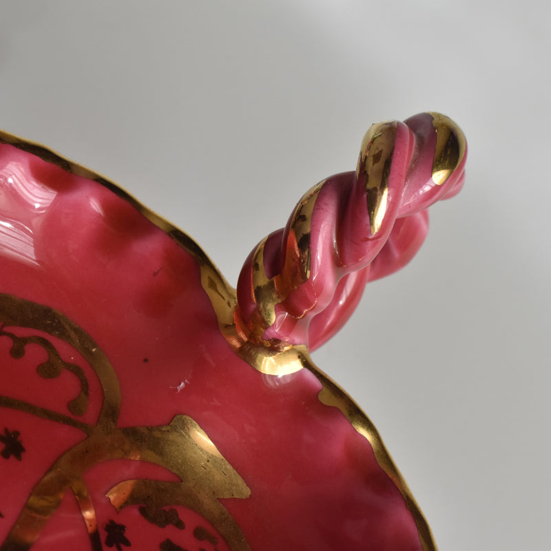 ヴィンテージリーフプレート ア.ドラサンヴァル ピンク