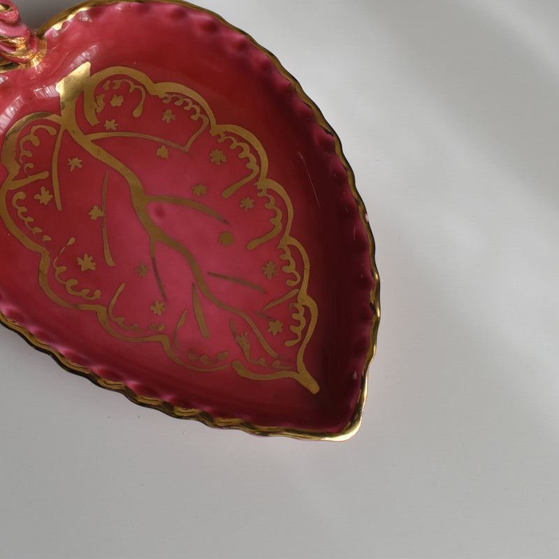 ヴィンテージリーフプレート ア.ドラサンヴァル ピンク