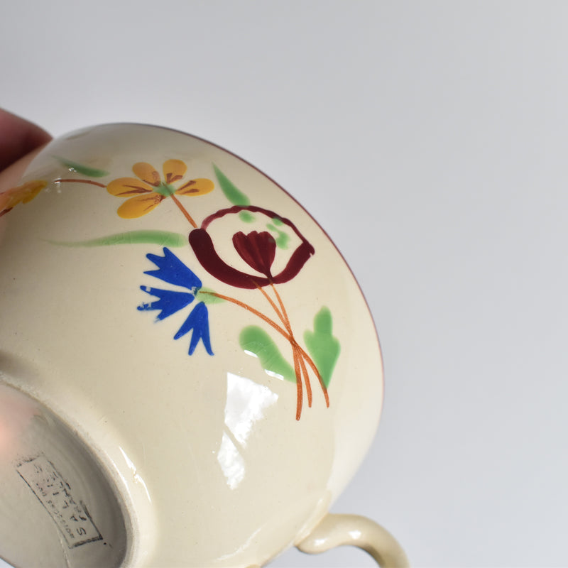 Vintage Chocolate Cup Sarreguemines Moissons Dorées A