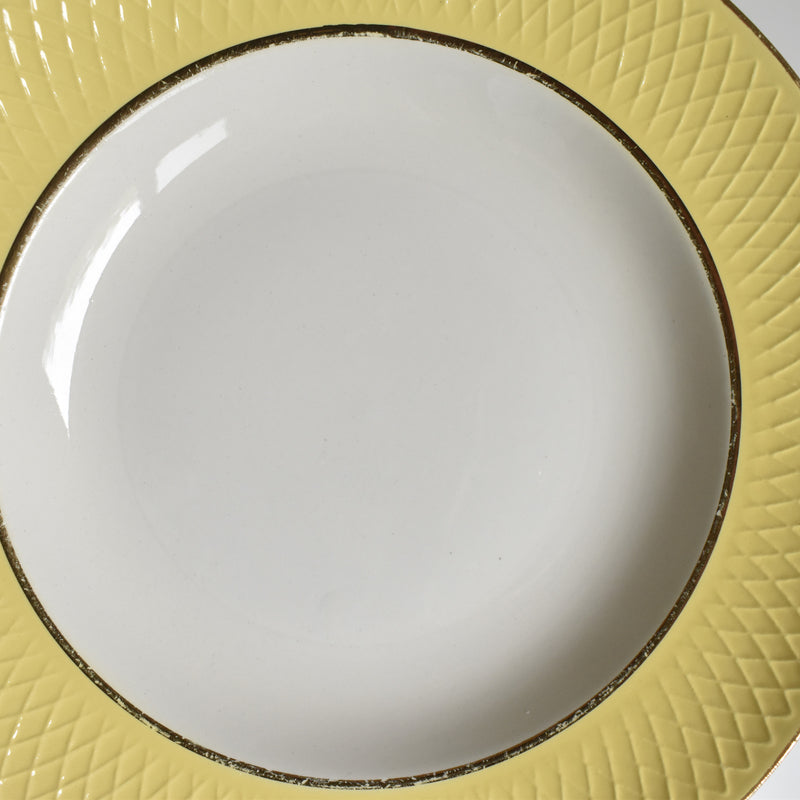 Vintage Deep Plate Mouzin Delarue Jaune C