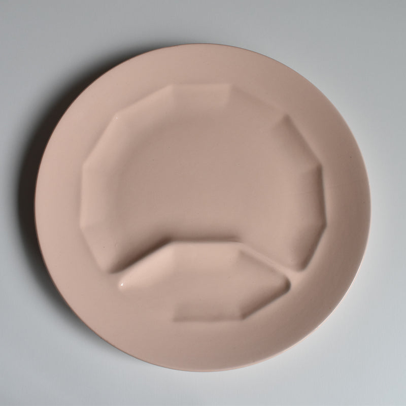 Vintage Fondue Plate Digoin & Sarreguemines Pink A
