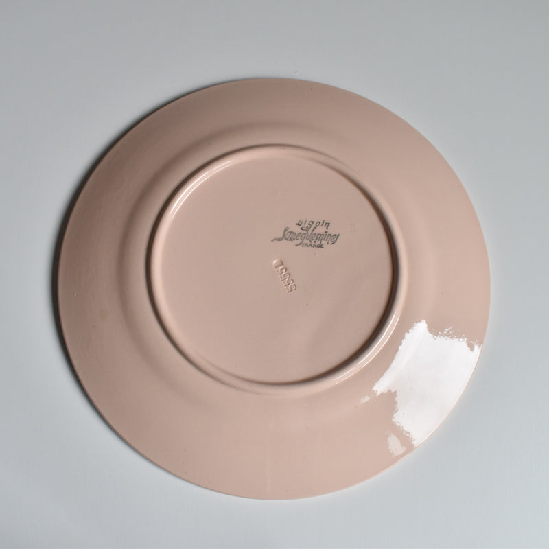 Vintage Fondue Plate Digoin & Sarreguemines Pink A