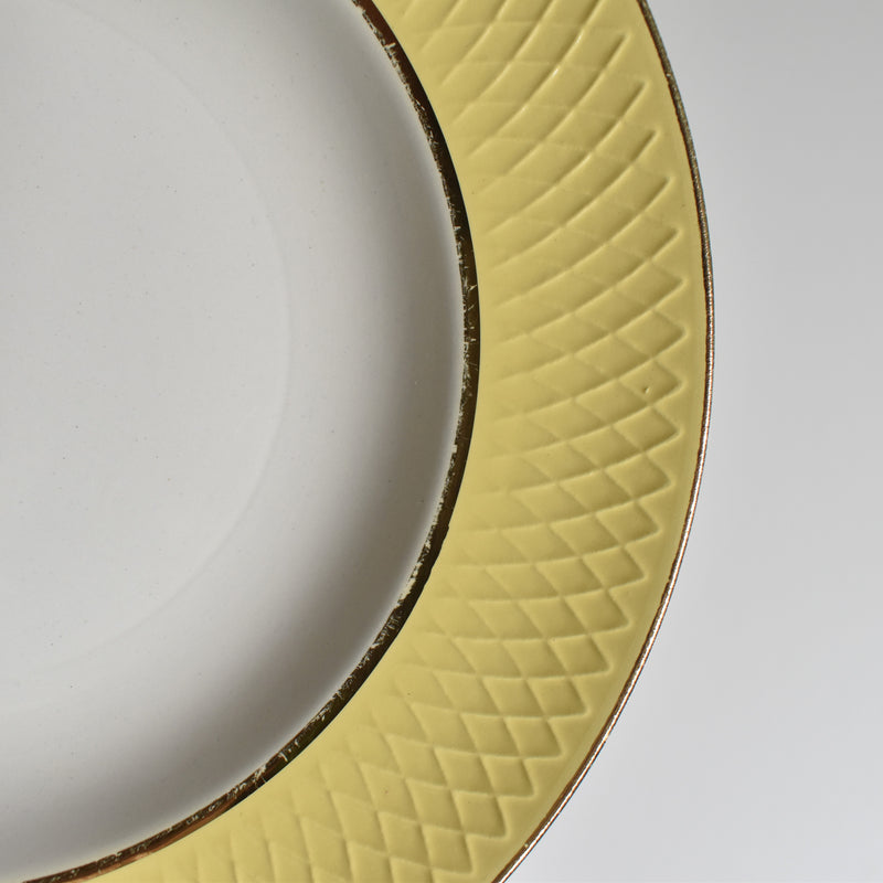 Vintage Deep Plate Mouzin Delarue Jaune C