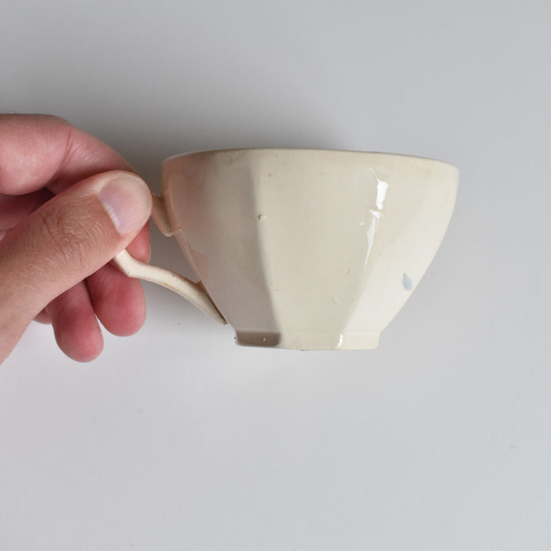 Vintage Coffee Cup and Saucer, Digoin & Sarreguemines Iris 9225 C