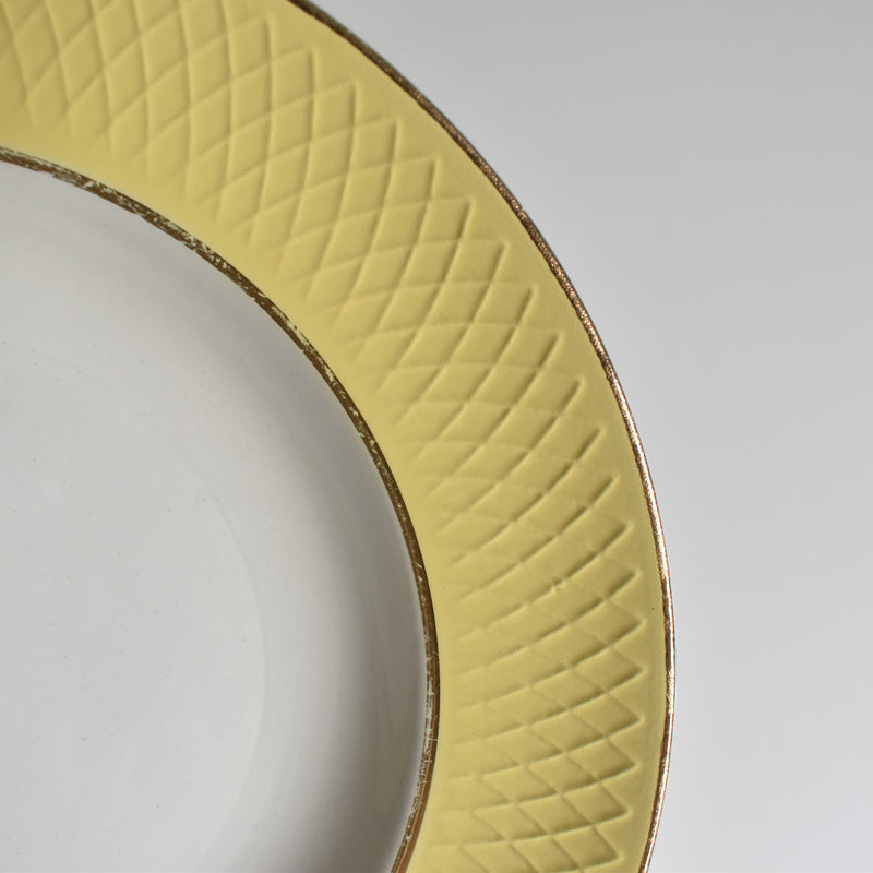 Vintage Deep Plate Mouzin Delarue Jaune C