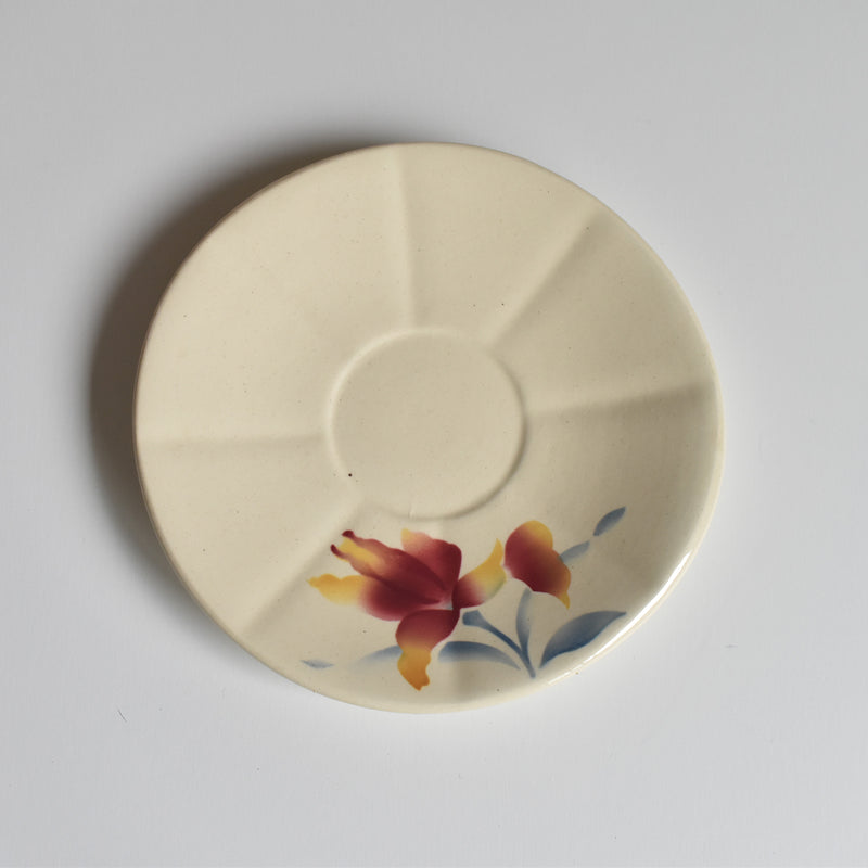 Vintage Coffee Cup and Saucer Digoin & Sarreguemines Iris 9225 D
