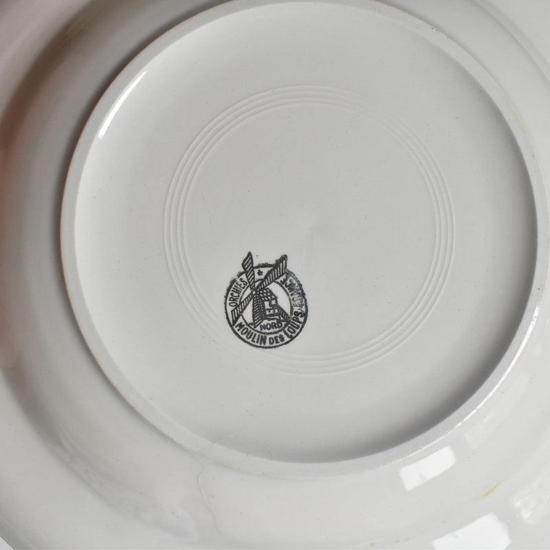 Vintage Deep Plate Moulin des Loups Jaune D