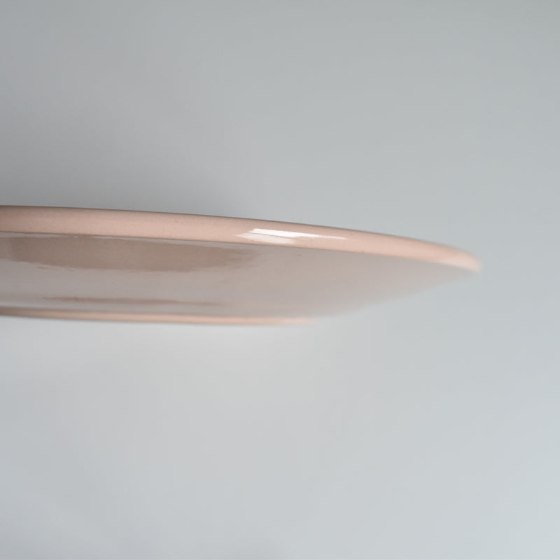 Vintage Fondue Plate Digoin & Sarreguemines Pink A