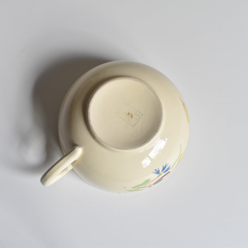 Vintage Chocolate Cup Sarreguemines Moissons Dorées B