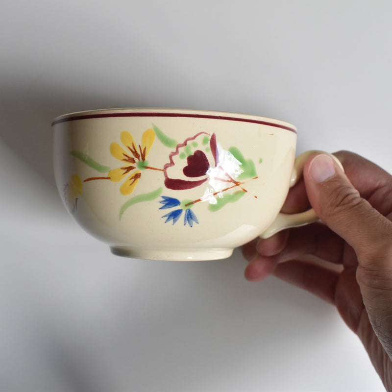 Vintage Chocolate Cup Sarreguemines Moissons Dorées B