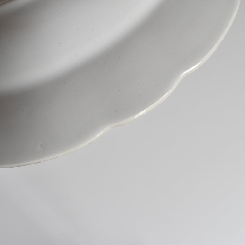Vintage Deep Plate Digoin & Sarreguemines White & Gold F