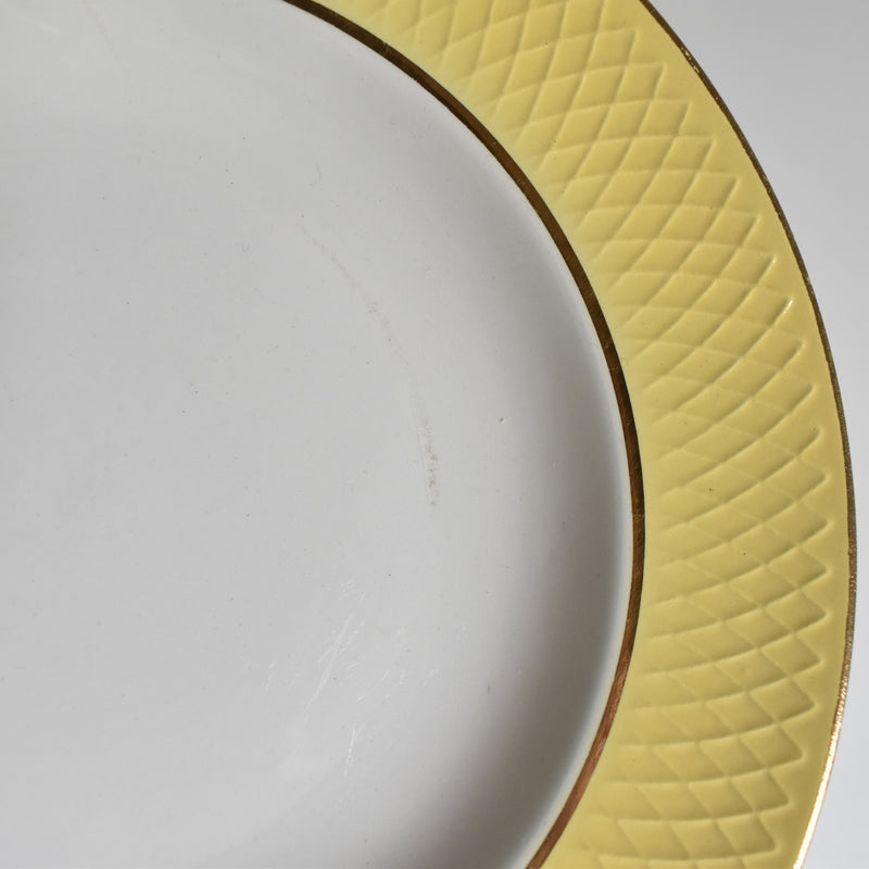 Vintage Deep Plate Moulin des Loups Jaune D