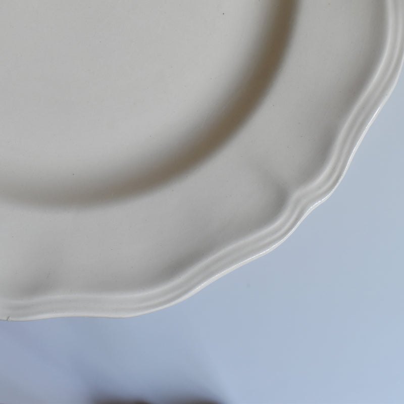 Vintage Plate, Digoin & Sarreguemines, Floral Rim, Ivoire A