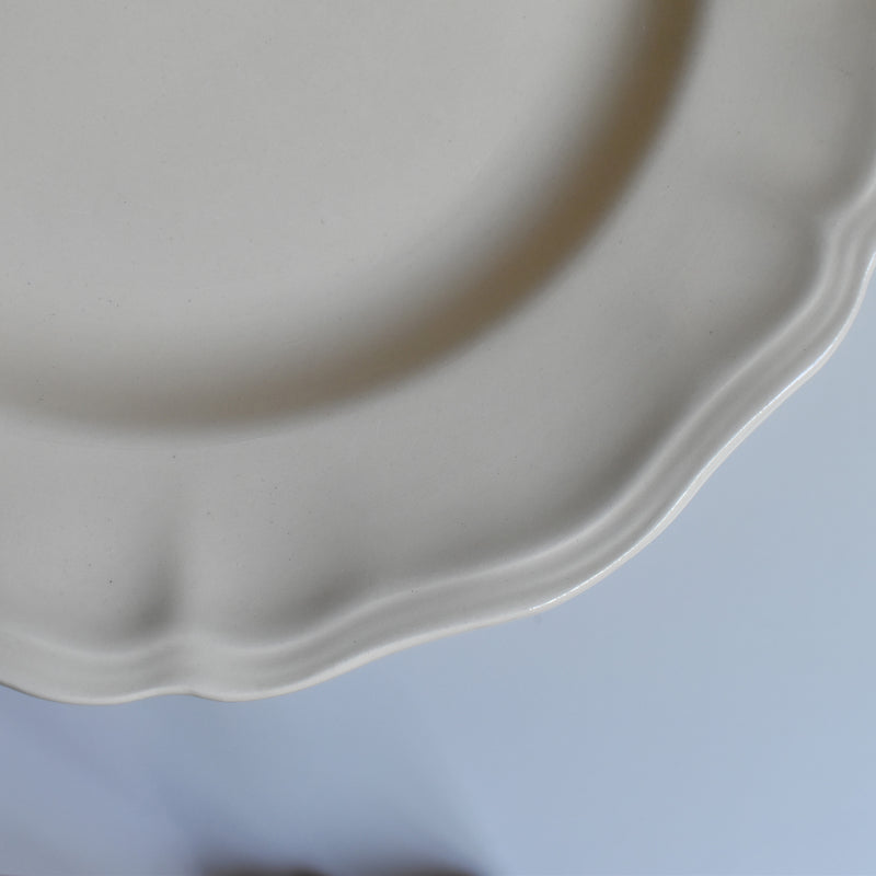 Vintage Plate, Digoin & Sarreguemines, Floral Rim, Ivoire A