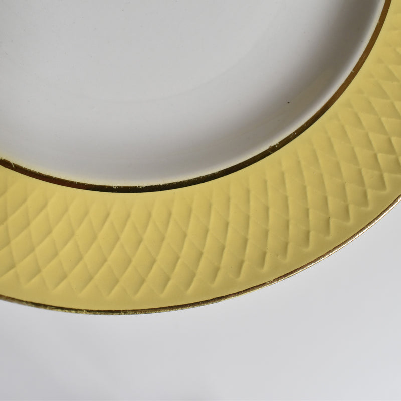 Vintage Deep Plate Moulin des Loups Jaune D