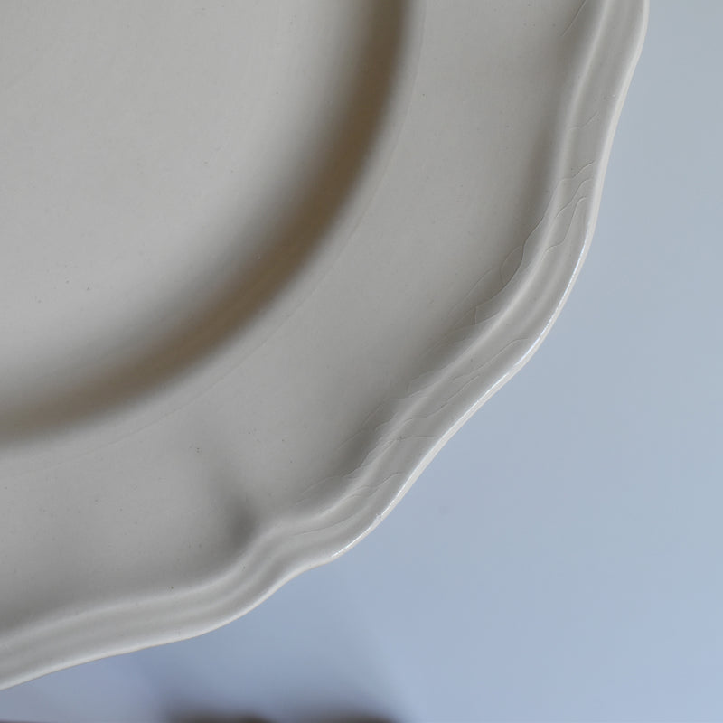Vintage Plate, Digoin & Sarreguemines, Floral Rim, Ivoire A