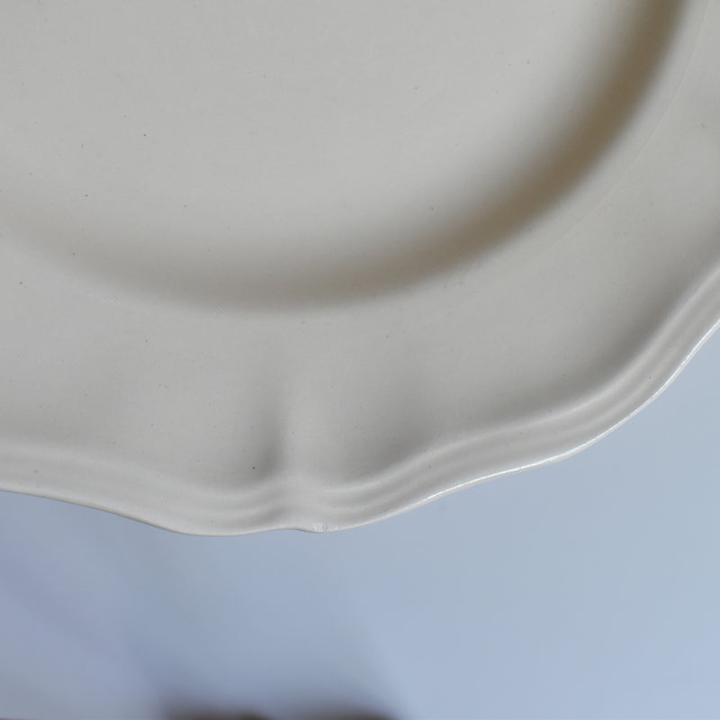 Vintage Plate, Digoin & Sarreguemines, Floral Rim, Ivoire A