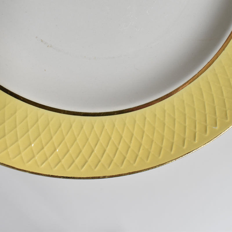 Vintage Deep Plate Moulin des Loups Jaune D