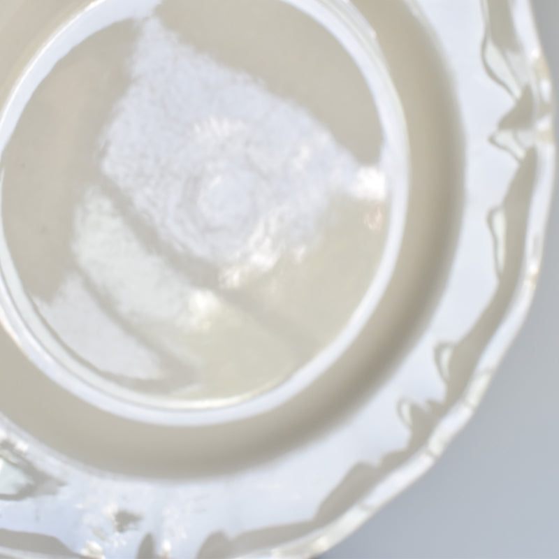 Vintage Plate, Digoin & Sarreguemines, Floral Rim, Ivoire A