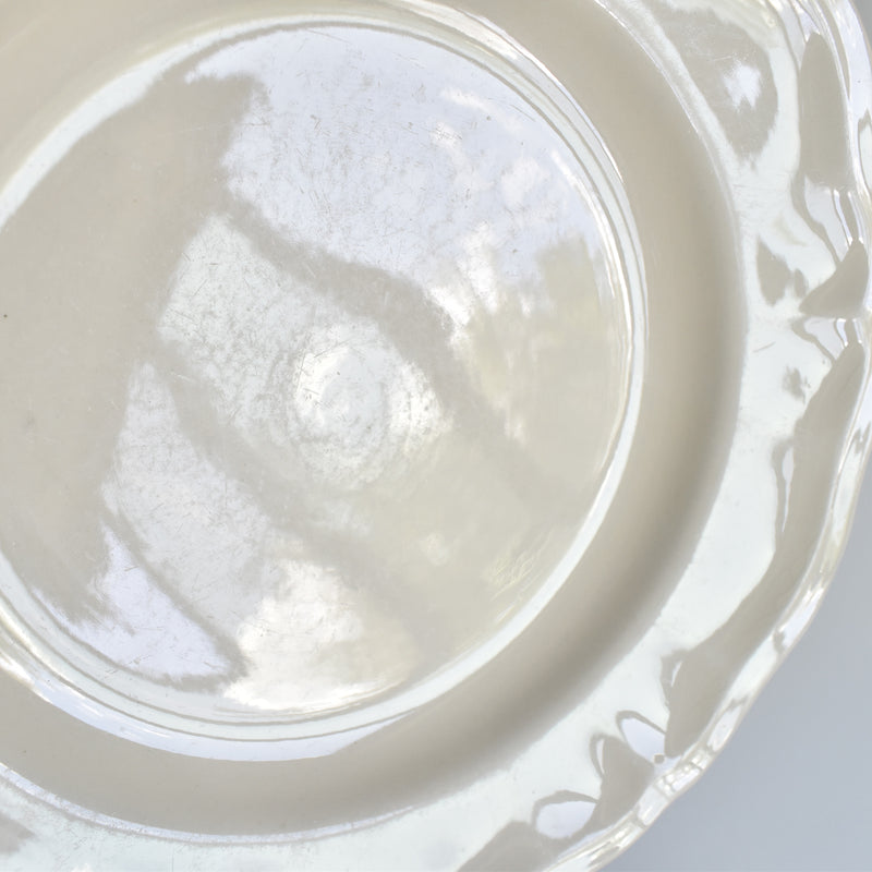 Vintage Plate, Digoin & Sarreguemines, Floral Rim, Ivoire A