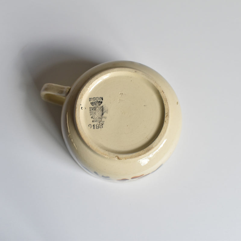 Vintage chocolate cup, Digoin & Sarreguemines 9198 A