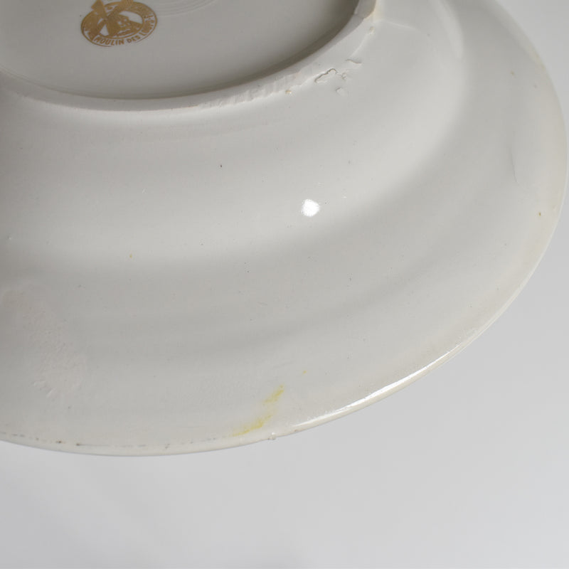 Vintage Deep Plate Moulins des Loups Jaune E