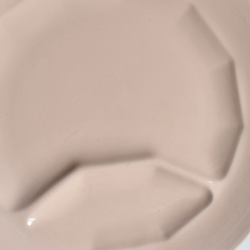Vintage Fondue Plate Digoin & Sarreguemines Pink B