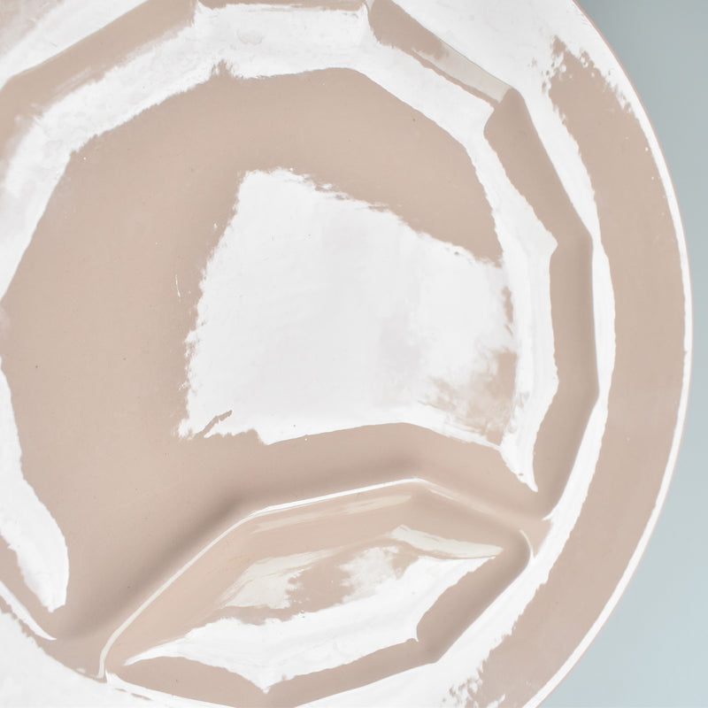 Vintage Fondue Plate Digoin & Sarreguemines Pink B