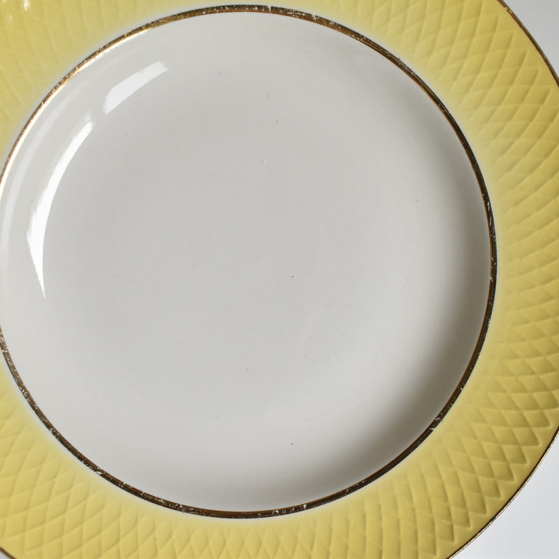 Vintage Deep Plate Moulins des Loups Jaune E