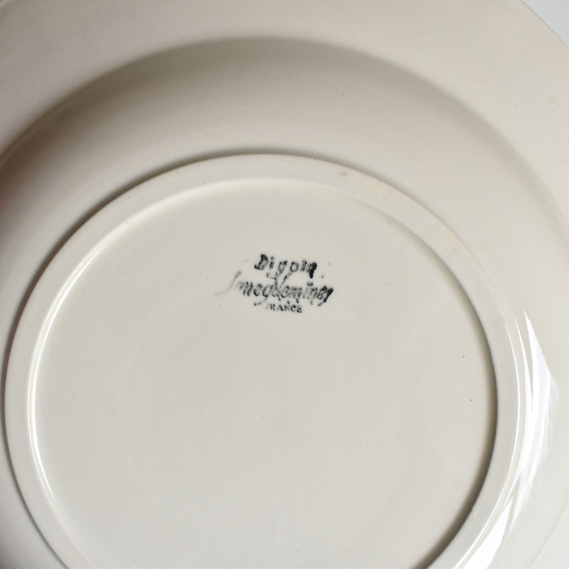 Vintage Deep Dish, Digoin & Sarreguemines, Scalloped Rim, Ivoire B