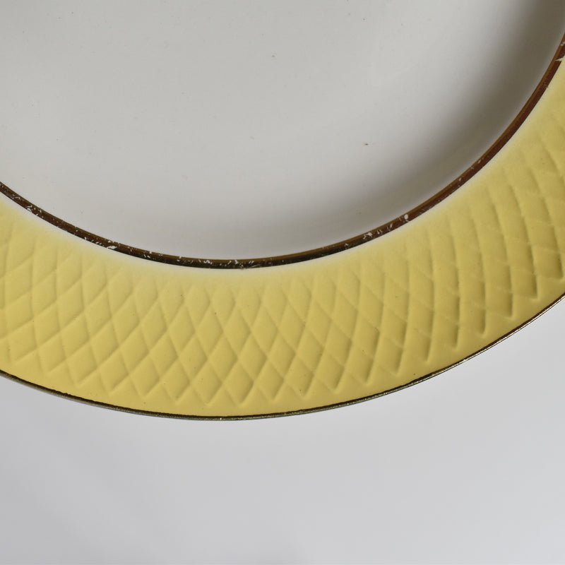 Vintage Deep Plate Moulins des Loups Jaune E
