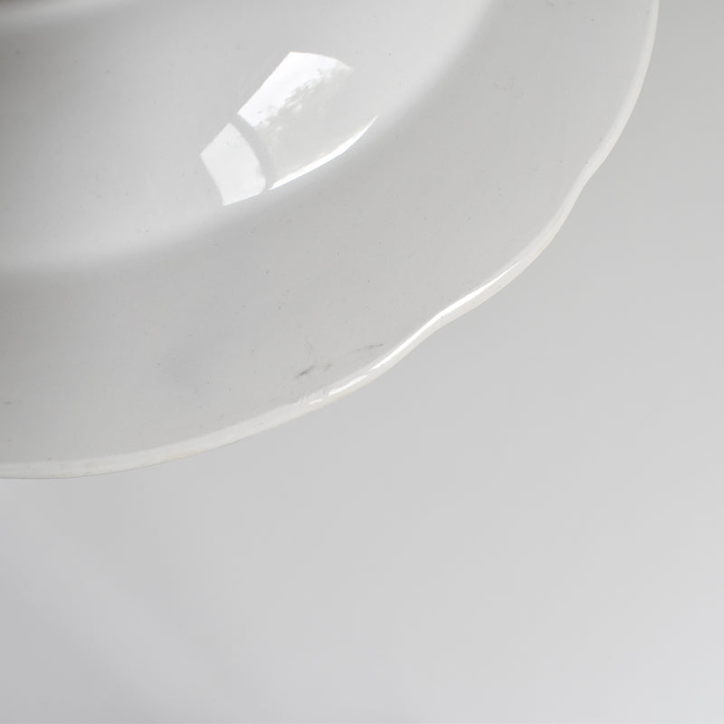 Vintage Deep Plate Digoin & Sarreguemines White & Gold G