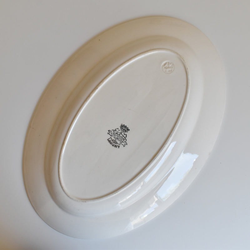 Vintage Oval Platter 37cm Longwy Dakar