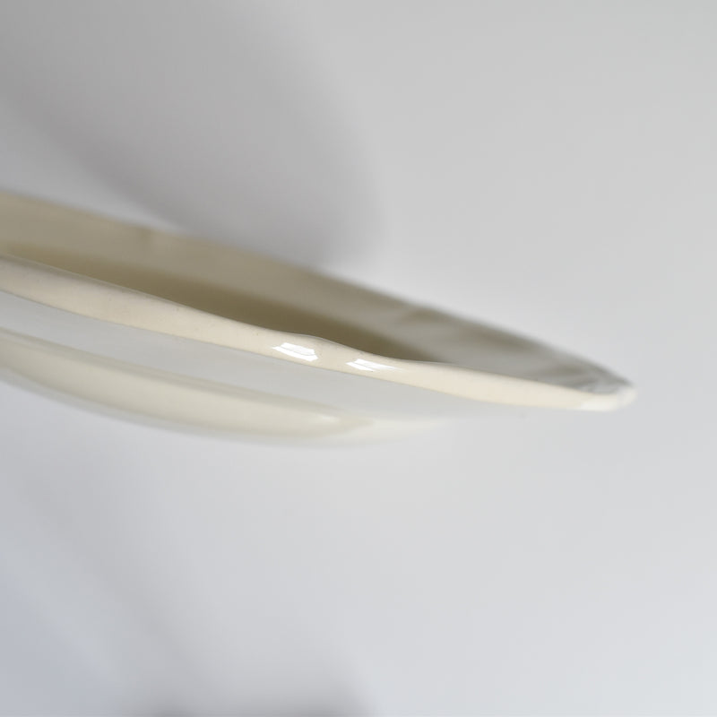 Vintage Deep Dish, Digoin & Sarreguemines, Scalloped Rim, Ivoire B