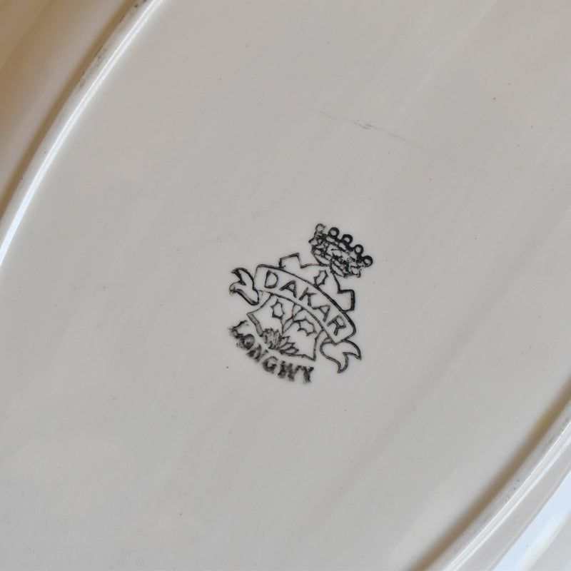 Vintage Oval Platter 37cm Longwy Dakar