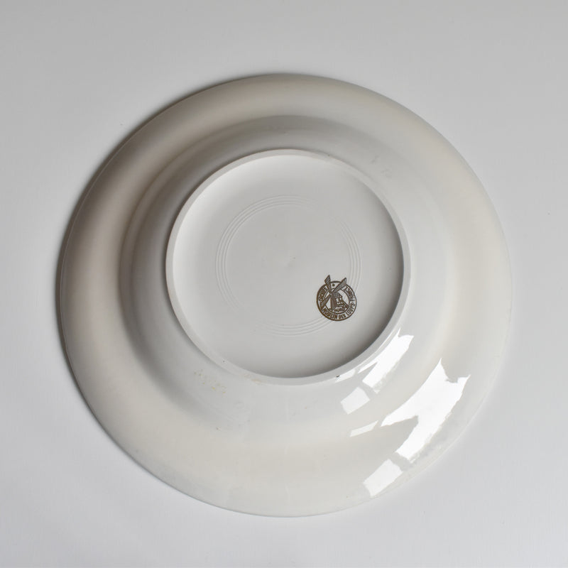 Vintage Deep Plate Moulin des Loups Jaune F