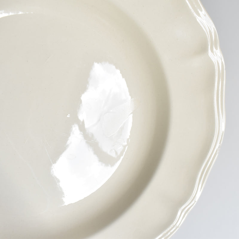 Vintage Deep Dish, Digoin & Sarreguemines, Scalloped Rim, Ivoire B