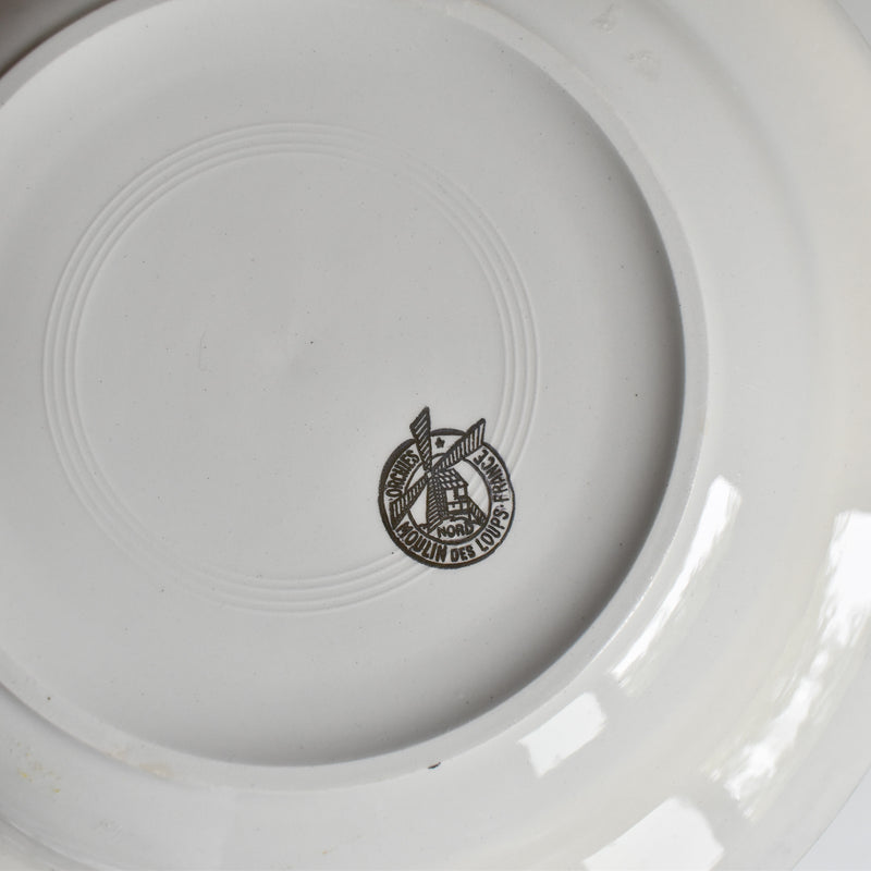 Vintage Deep Plate Moulin des Loups Jaune F