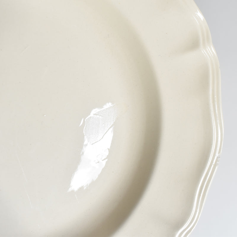 Vintage Deep Dish, Digoin & Sarreguemines, Scalloped Rim, Ivoire B