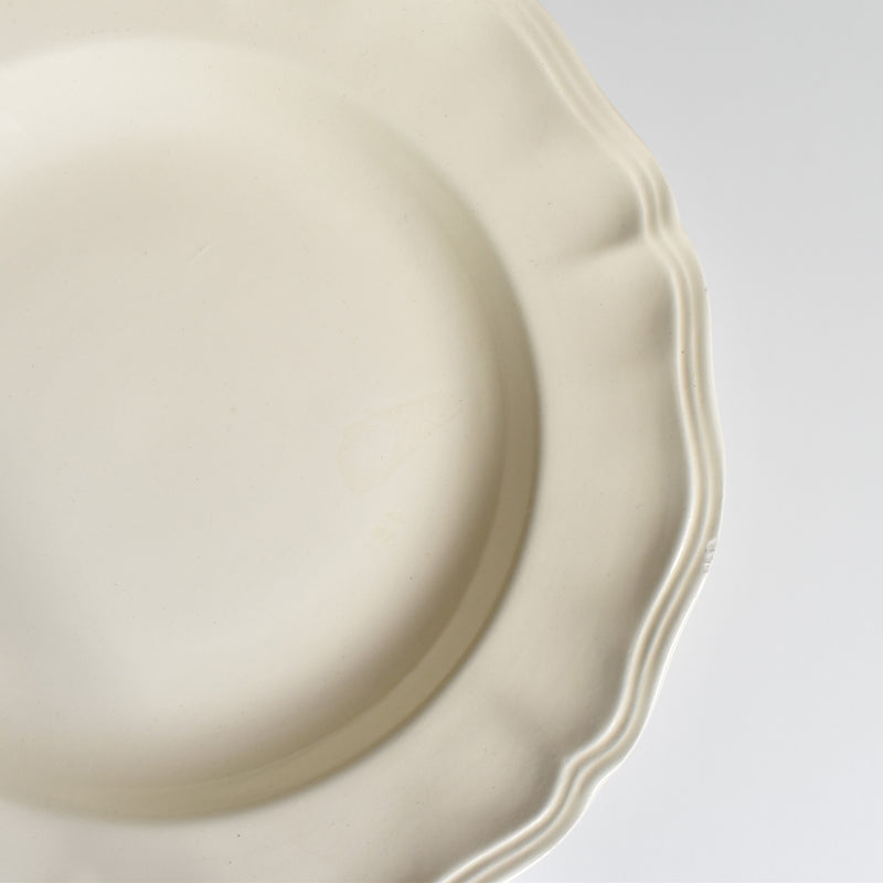 Vintage Deep Dish, Digoin & Sarreguemines, Scalloped Rim, Ivoire B
