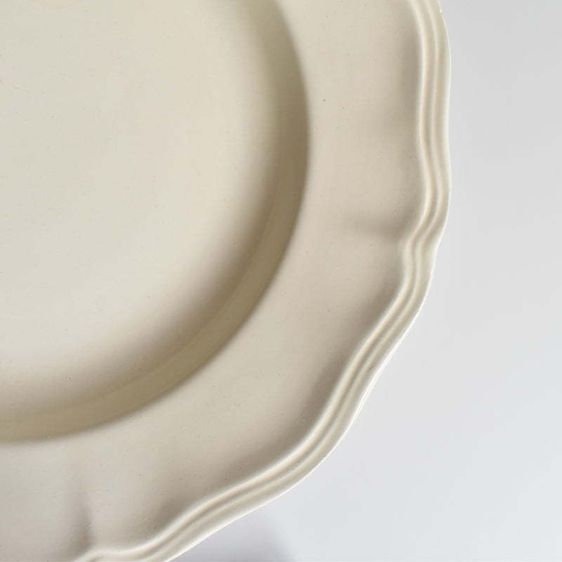 Vintage Deep Dish, Digoin & Sarreguemines, Scalloped Rim, Ivoire B