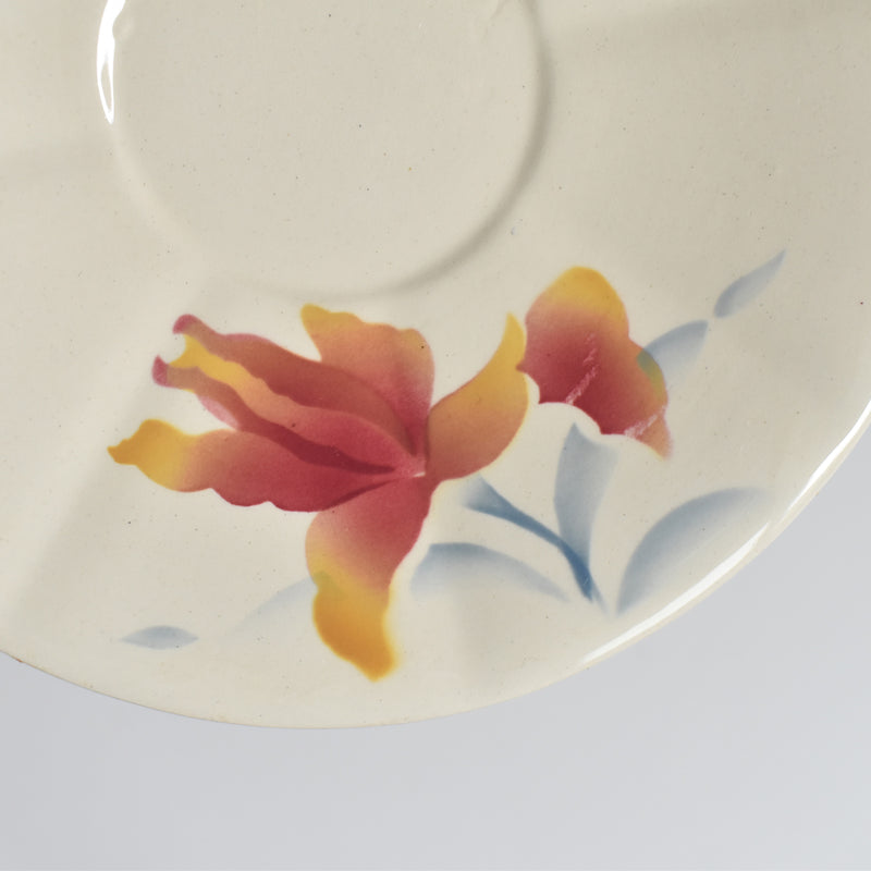 Vintage Coffee Cup and Saucer, Digoin & Sarreguemines Iris 9225 E