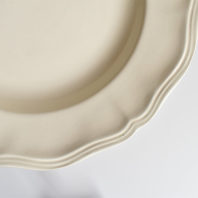 Vintage Deep Dish, Digoin & Sarreguemines, Scalloped Rim, Ivoire B
