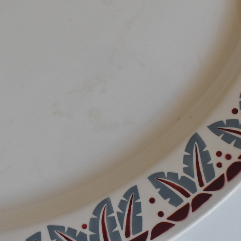 Vintage Oval Platter 37cm Longwy Dakar