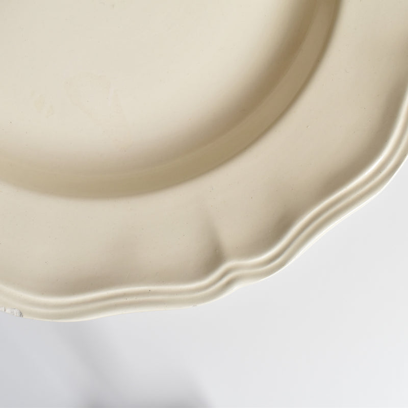 Vintage Deep Dish, Digoin & Sarreguemines, Scalloped Rim, Ivoire B