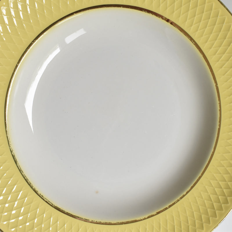 Vintage Deep Plate Moulin des Loups Jaune F