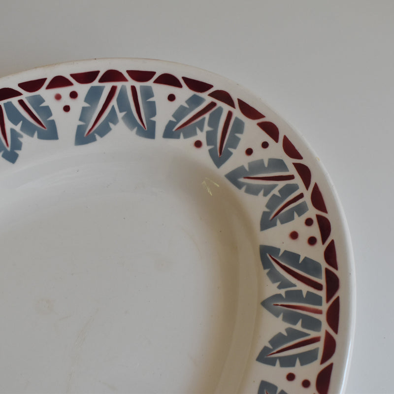 Vintage Oval Platter 37cm Longwy Dakar