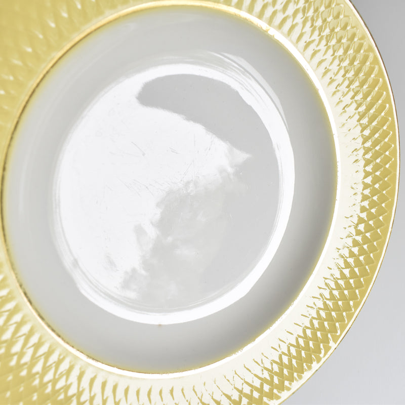 Vintage Deep Plate Moulin des Loups Jaune F