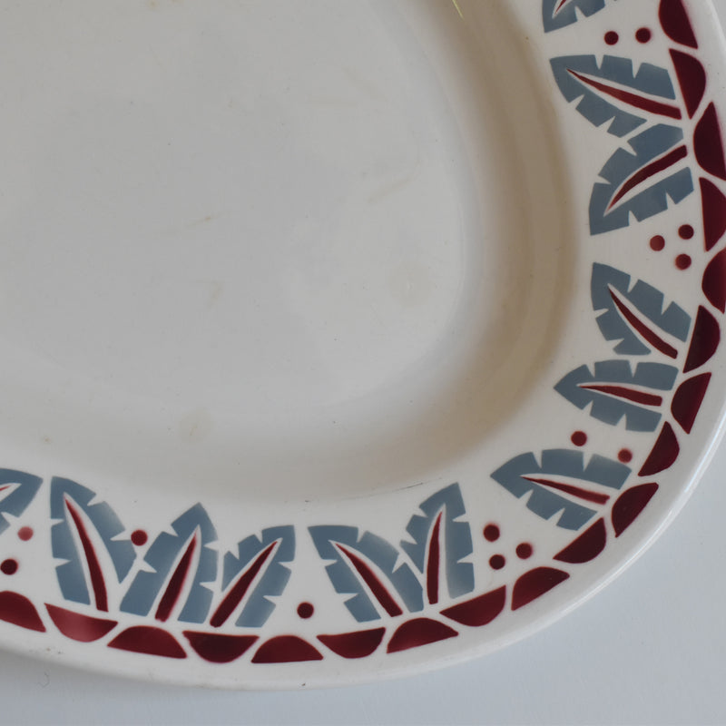 Vintage Oval Platter 37cm Longwy Dakar